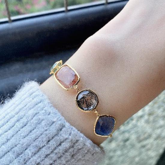 Rainbow Quartz kristallen kralen 5-stenen armbanden