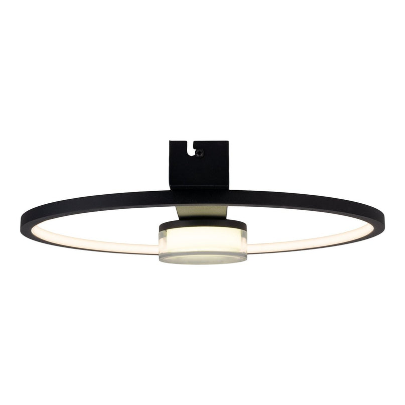 LED -plafondlicht "CIMO" gemaakt van zwart metaal en plastic, 40 cm lang, dimbaar door wandschakelaar
