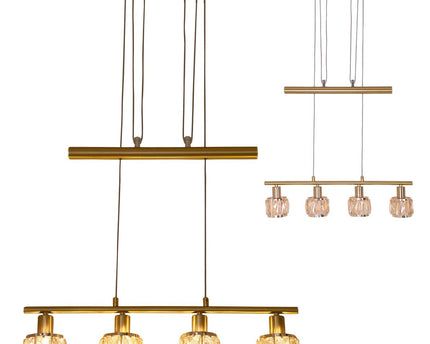 LED balanceerpendellamp "Josefa" E14 kooldraad