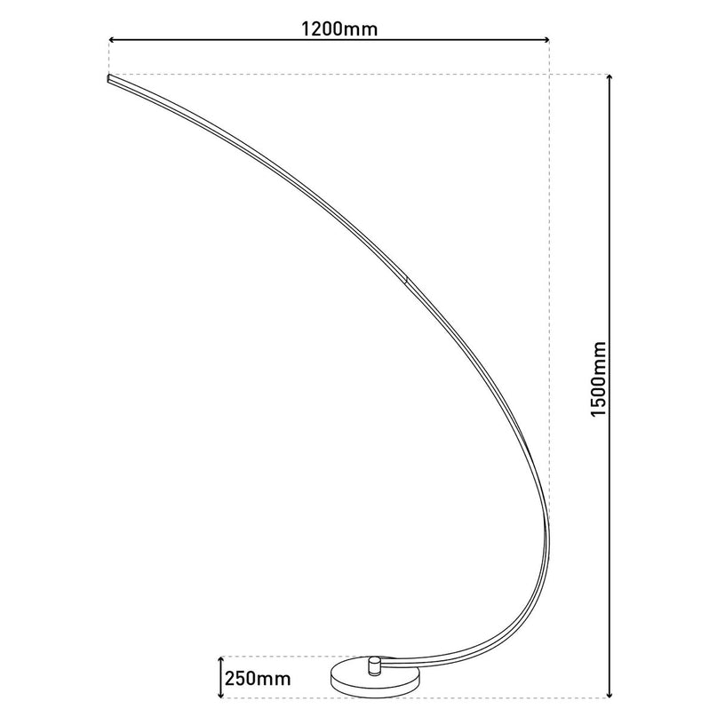 LED vloerlamp "Loop Line"
