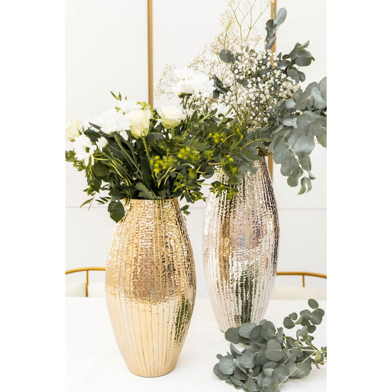 Briljante gouden vaas 20x20x38cm