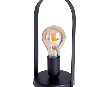Metalen tafellamp "Faro" h: 28.5cm zwart