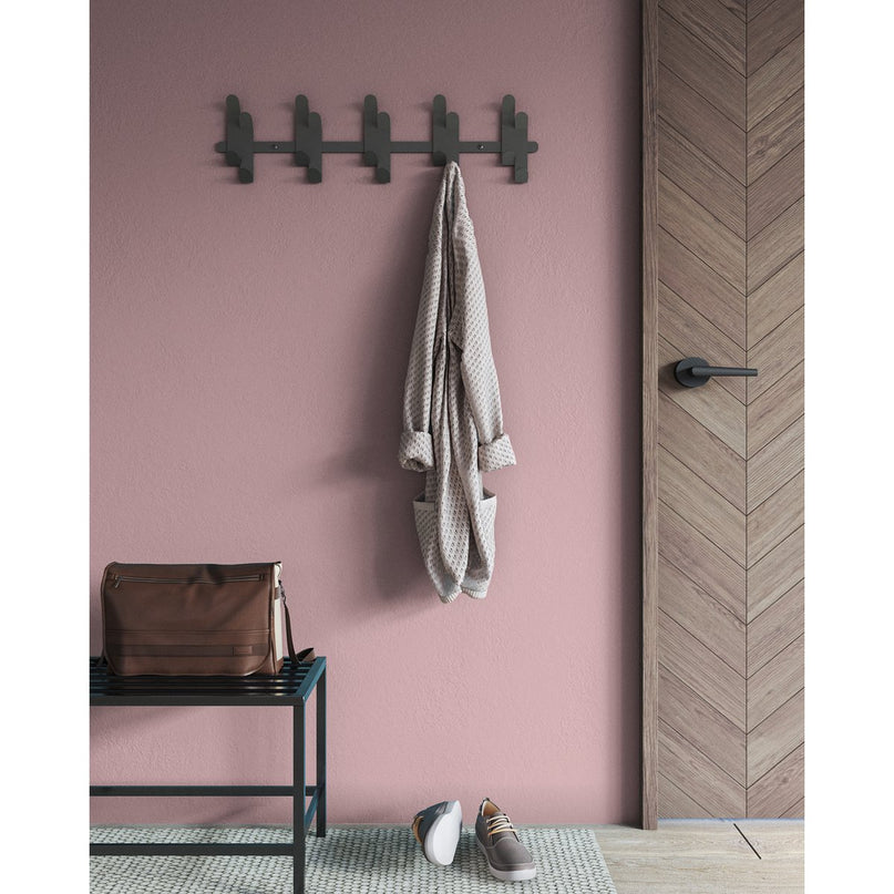 Gorillz Origami - Wandkapstok - 10 Dubbele - Kapstok Haken - Zwart