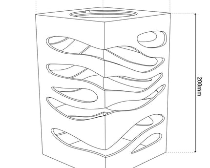 LED Decoratief-Solar Light "Hilda", 12,3 x 12,3 cm, 20 cm hoog, gemaakt van hoogwaardige plastic, bruin-beige marmeren afwerking, geïntegreerde LED, warm wit