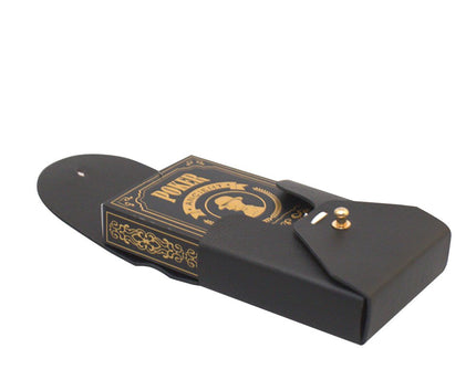 Pokerspel in zwarte imitatie Leather Case 6x3x9cm