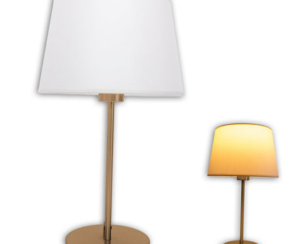 Tafellamp "Bologna" H: 45 cm beige/messing