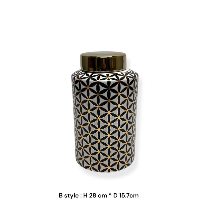 Gouden busje met klavertje zes