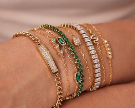 Chique sprankelende stapelarmbandenset