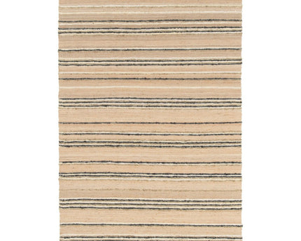 Tapis rayé fait main en laine et jute RAJ