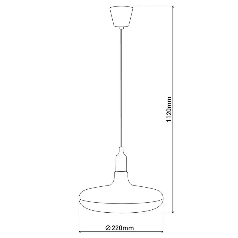 Hanglamp "UFO" LED -rood, hangende lamp gemaakt van plastic met E27 -aansluiting inclusief lamp