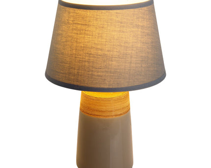 Keramische tafellamp "Talia", tafellamp gemaakt van keramiek, beige/grijs, met E14 -aansluiting, voor eetkamer, woonkamer, gang of kantoor, 31 cm hoog