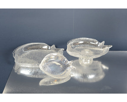 Glanzende glas vis cup 30x27,5 cm