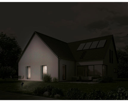 Laser buiten spion met projector, spies gemaakt van plastic, kleurrijk, met geïntegreerde LED, spotlight voor buiten