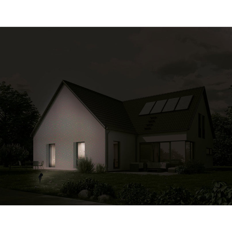Laser buiten spion met projector, spies gemaakt van plastic, kleurrijk, met geïntegreerde LED, spotlight voor buiten