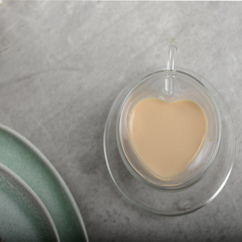 Dubbele wandbekers koffie in hart 150 ml - veel 2