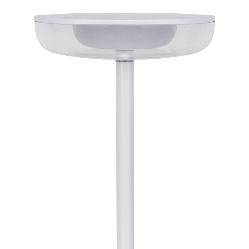 Noteloze tabletlicht "PASI" voor buiten en binnen, gemaakt van metaal en plastic in wit, dimbaar, met aanraking en geheugenfunctie, ca. 26 cm hoog