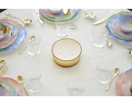 Gouden glas vanille kaars