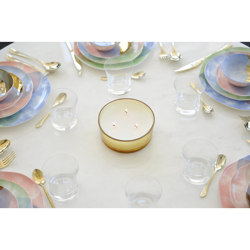 Gouden glas vanille kaars
