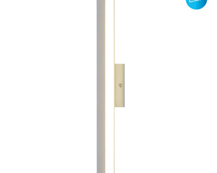 LED -wandlamp "Dubai", moderne wandlamp gemaakt van aluminium en plastic met stevig gebouwd -in LED's, 45 cm lang of hoog. Ideaal voor de verlichting van ingangen, gangen, voor het structureren van grote wandoppervlakken