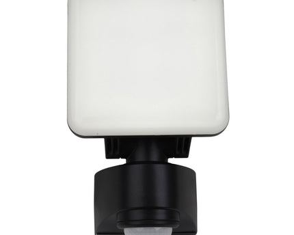 LED externe wandlamp "Jaro" met 360 ° bewegingsdetector, gemaakt van plastic in antraciet, met geïntegreerde LED