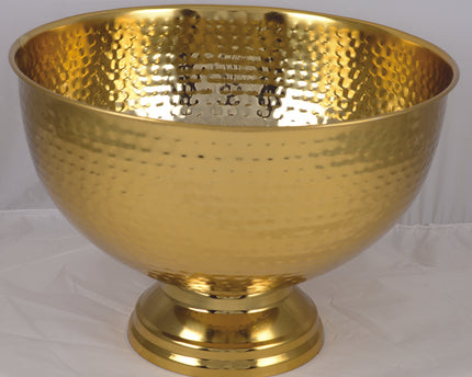 Grote champagne cup magnum gehamerd 30 cm