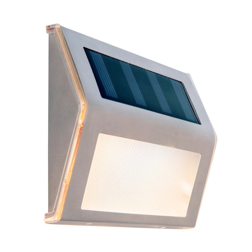 4 Set LED LED Solar Outer Light, voor buiten, wandlamp-metaal en plastic in stalen blank, met geïntegreerde LED