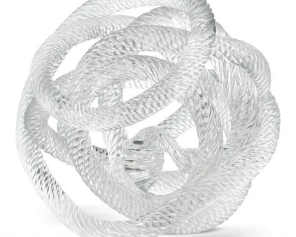 Middelgrote geknoopte glazen sculptuur (M) Diameter: 15 cm