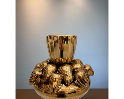 Hand Made Golden Strawberry size:22*23 Hoog