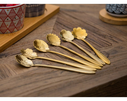 Golden Assorted Flower Desserts - Set van 6