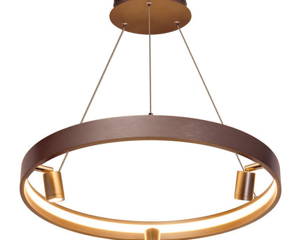 LED -hanglamp "" Tristan ", moderne metalen slinger lamp en plastic in stalen blanco, de LED's zijn stevig geïnstalleerd. Met ongeveer 58 cm Øthie, ideale verlichting voor woonkamer, eetkamer of keuken.