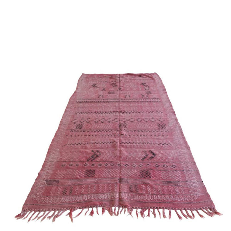 Zuiver wollen Marokkaans Kelim Berber tapijt 144 x 278 cm