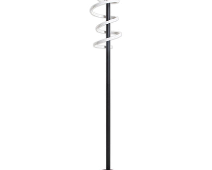 LED staande lamp "Belleza", moderne vloerlamp gemaakt van metaal en plastic in zwart en wit, met stevig ingebouwde LED's, 140 hoog, verlichting voor woonkamer, eetkamer, slaapkamer of kantoor.