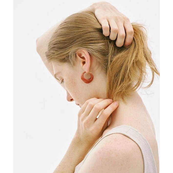 Unieke minimalistische emaille hoepels oorbellen