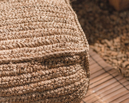Poef | Zitzak PADAR gemaakt van Raffia