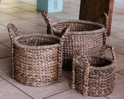Plant | Mand Opbergmand | Wasmand CANGGU gemaakt van waterhyacint (3 maten)