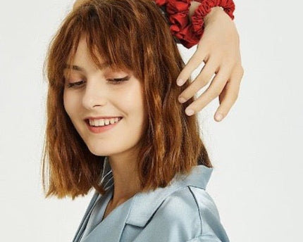 100% Zijden Scrunchie Set - 19 momme - Een set van 3