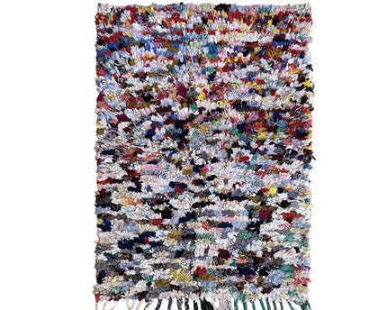 Marokkaans Berber-tapijt van gerecycled textiel 117 x 159 cm