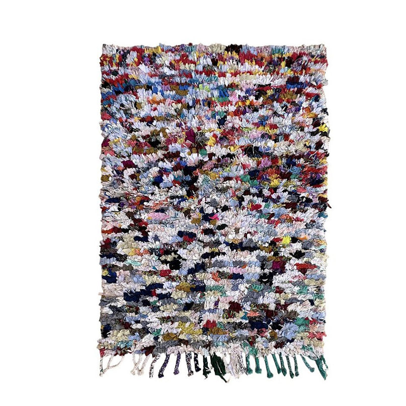 Marokkaans Berber-tapijt van gerecycled textiel 117 x 159 cm