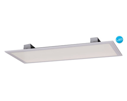 LED -assemblagepaneel "Sorriso", montagelamp gemaakt van metaal en plastic in wit met stevig ingebouwde LED's, 30 x 60 cm voor interieurs