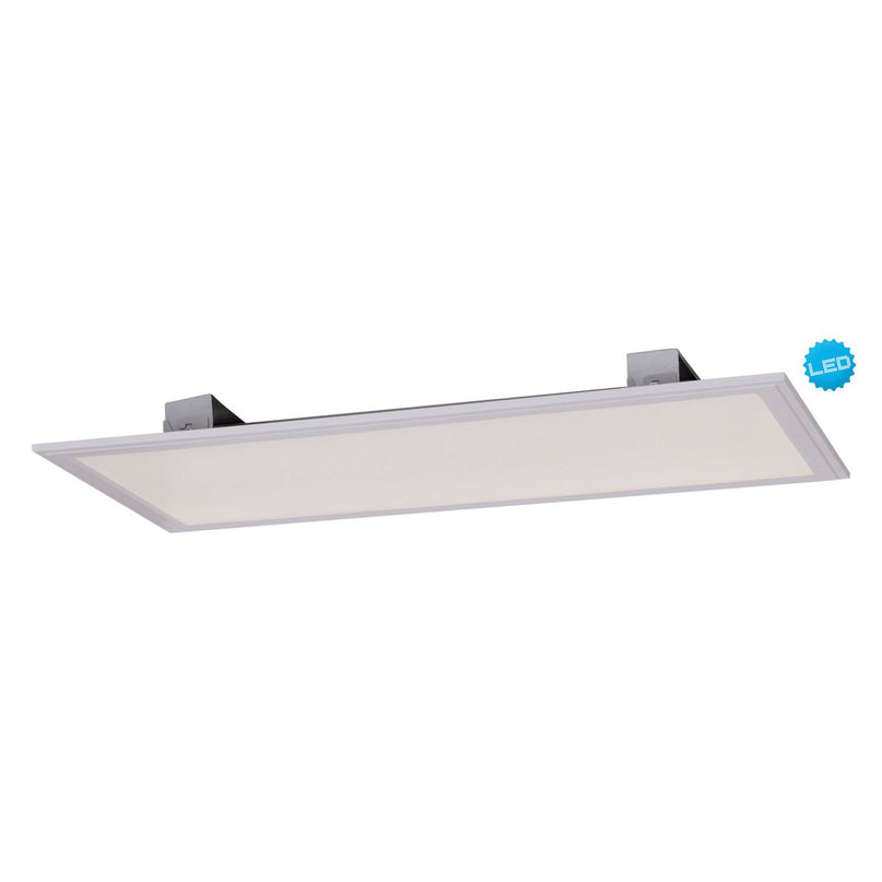 LED -assemblagepaneel "Sorriso", montagelamp gemaakt van metaal en plastic in wit met stevig ingebouwde LED's, 30 x 60 cm voor interieurs