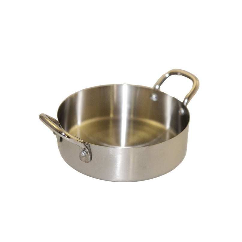 Mini Matte ronde steelpan met twee rondes 12x12x4cm