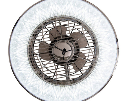 LED -plafondlicht "Viento" met ventilator, gemaakt van metaal en plastic, met geïntegreerde LED's, verlichting voor woonkamers of kantoor