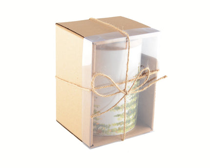 Pot met houten deksel 10x10x9.4