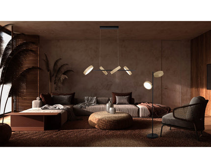 LED -vloerlamp "Tessa" amandel