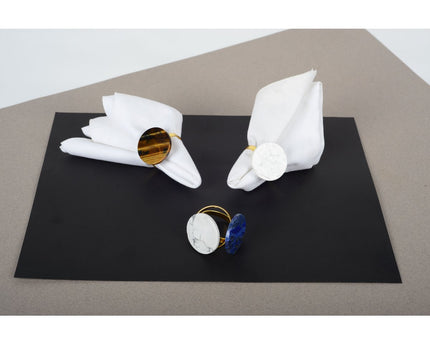 Set van 4 rondes van veelkleurige stenen handdoeken