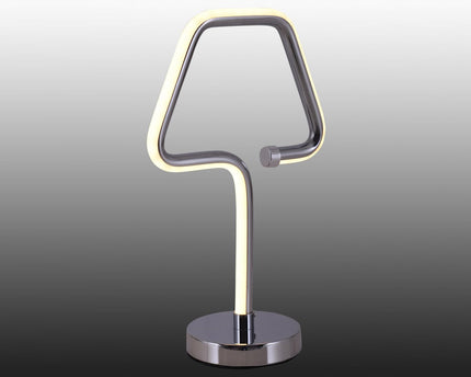 LED tafellamp "Loop Line" h: 30cm chroom