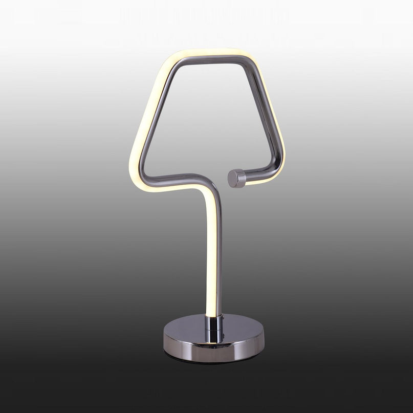 LED tafellamp "Loop Line" h: 30cm chroom