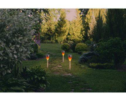 6 Set LED LED Solar Outer Light met aarde spies gemaakt van roestvrijstalen gekleurd metaal en plastic, met geïntegreerde LED