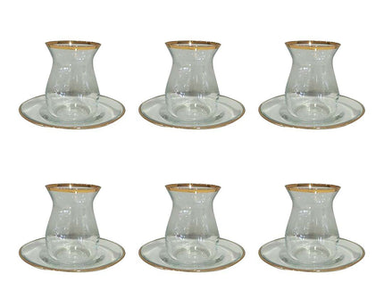 Gouden Filet Tea Cups - veel 6