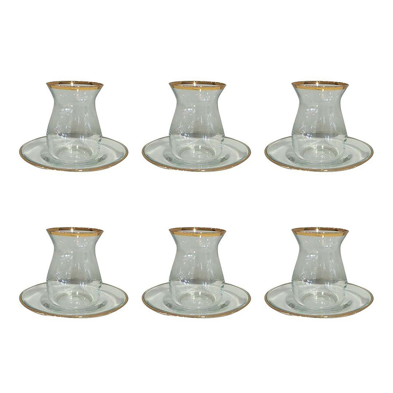 Gouden Filet Tea Cups - veel 6